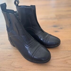 Black Leather Ankle Boots